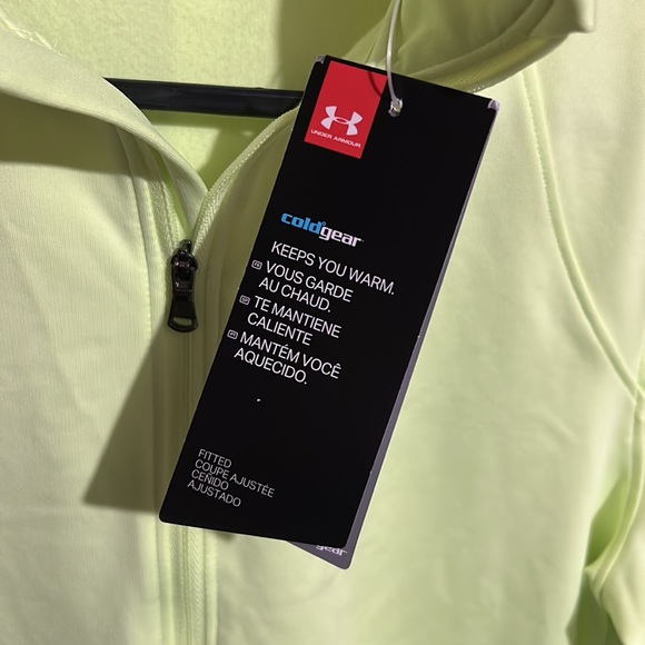 NWT Under Armor lime green Fitted Women’s Pullover size Small - Picture 6 of 6